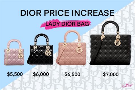 lady dior art price|christian Dior bag price list.